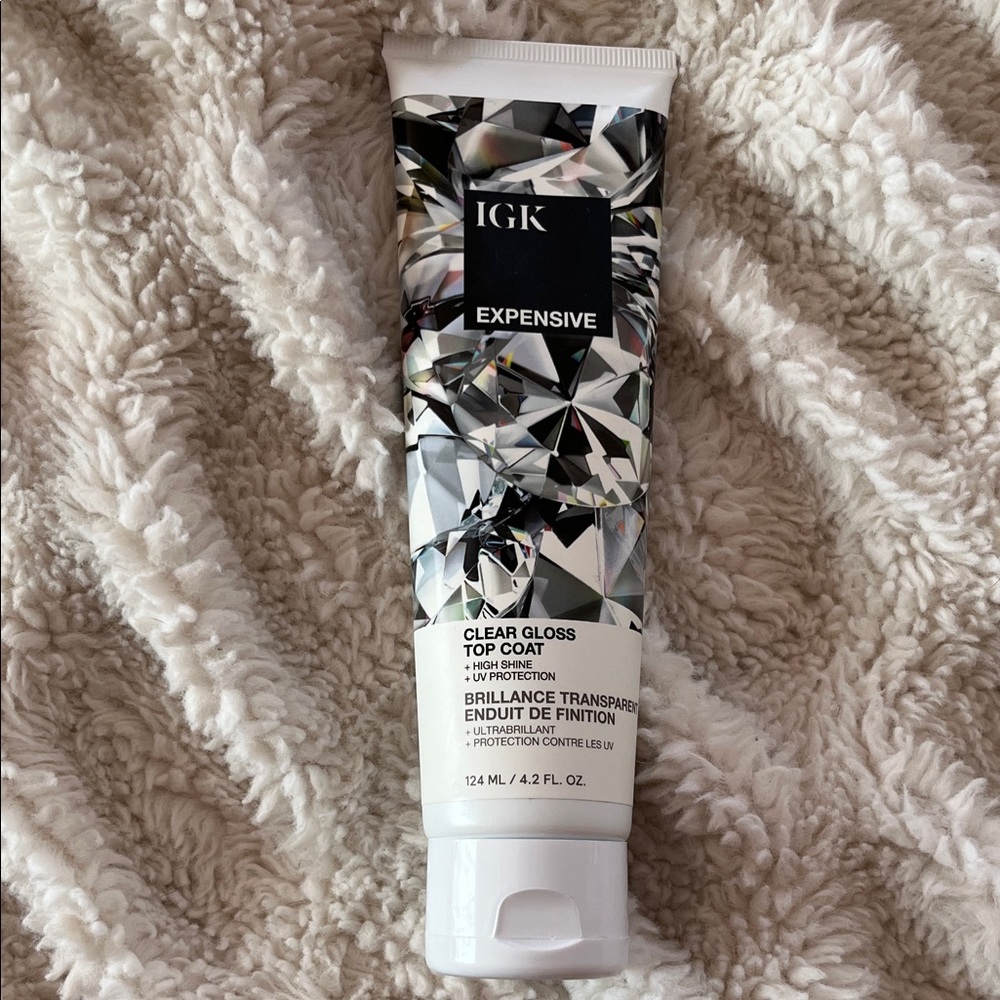 IGK Expensive Clear Gloss Top Coat - Shiny Transparent Finish